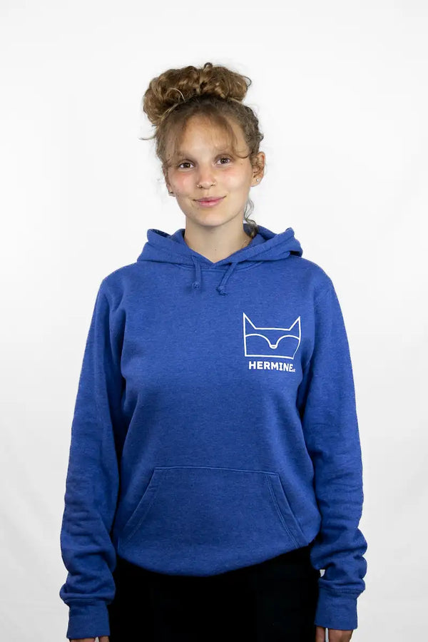 Hermine - Hoodie "Fuchs" (blau)