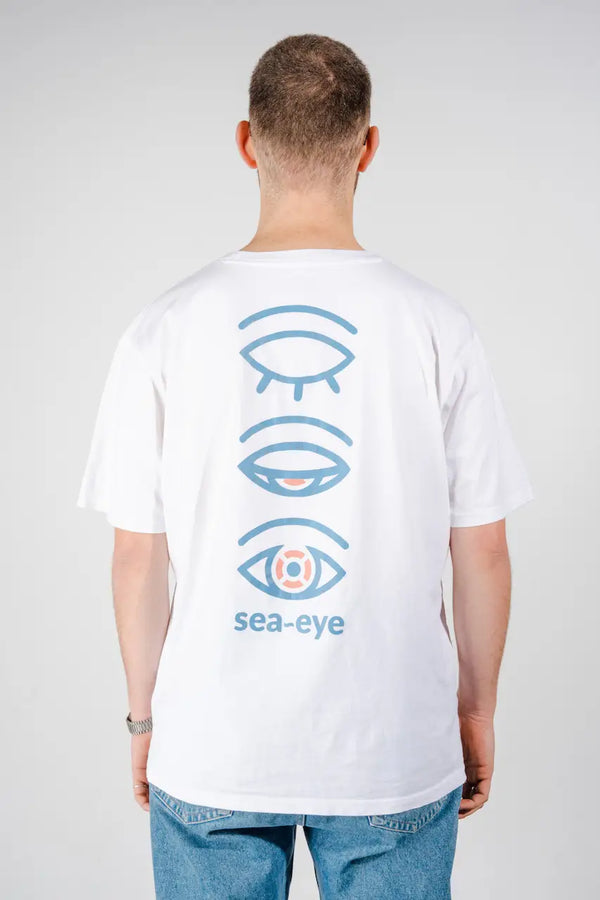 Sea-Eye - T-Shirt "Augen auf" (weiß)